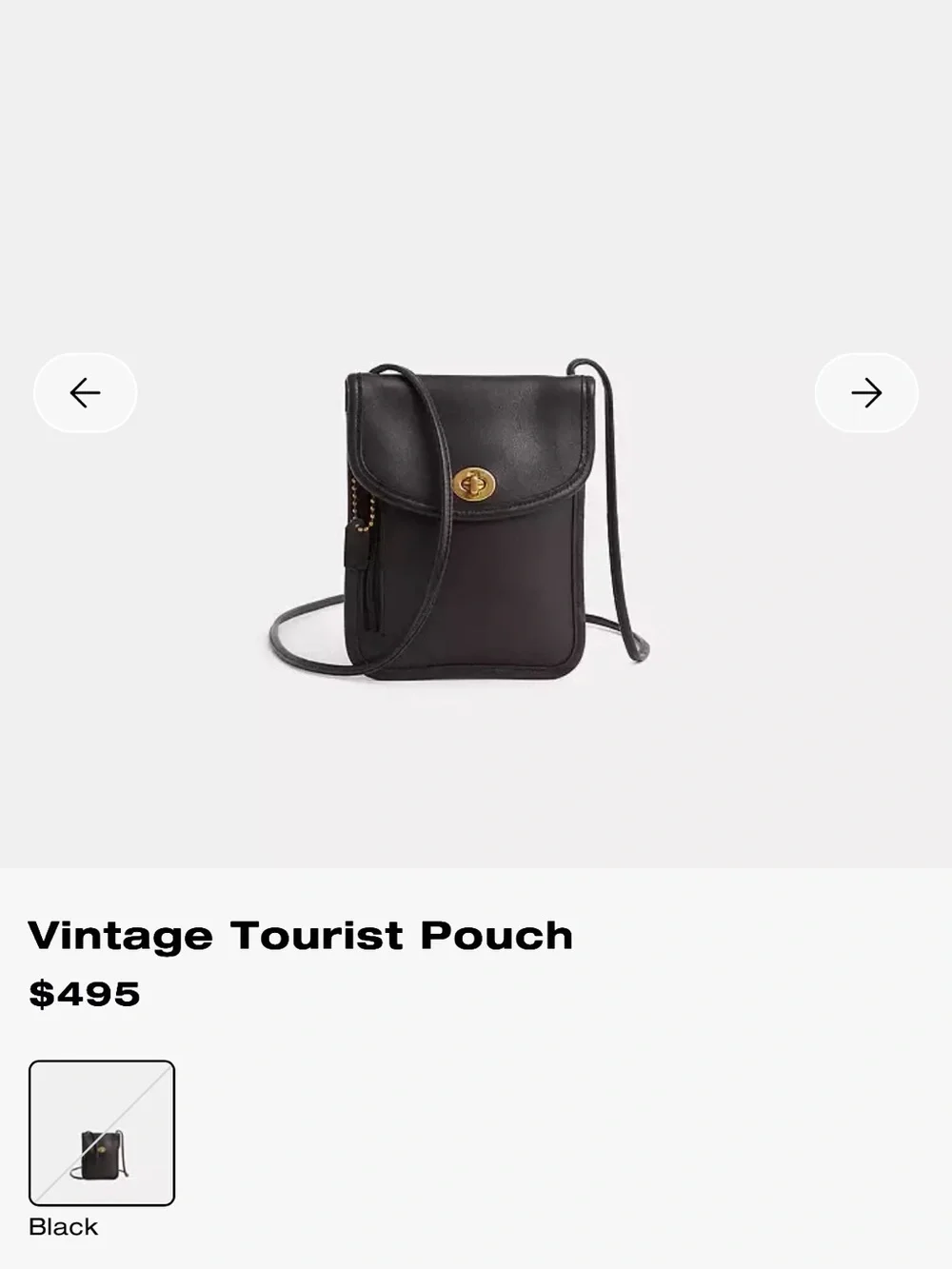 Vintage Coach 6908 Tourist Pouch Turn Lock Crossbody Bag RARE!